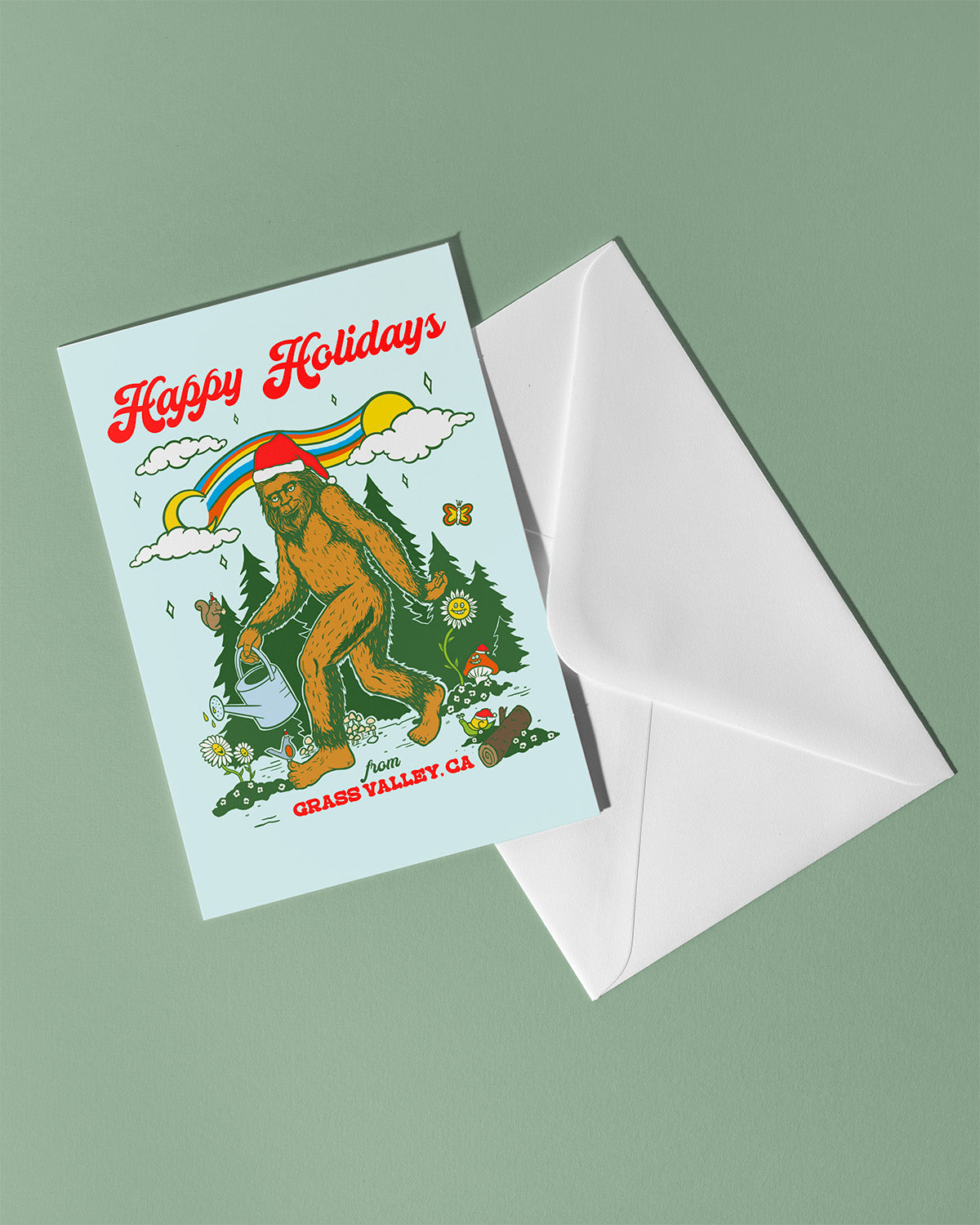 Happy Holidays Sasquatch Card