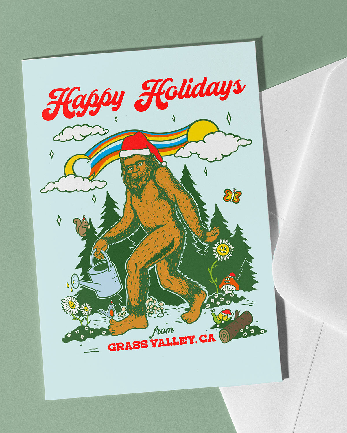 Happy Holidays Sasquatch Card