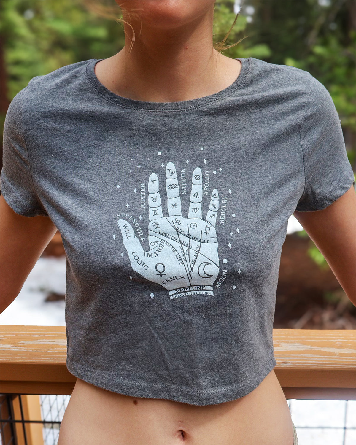 Palmistry Crop Top -Fitted