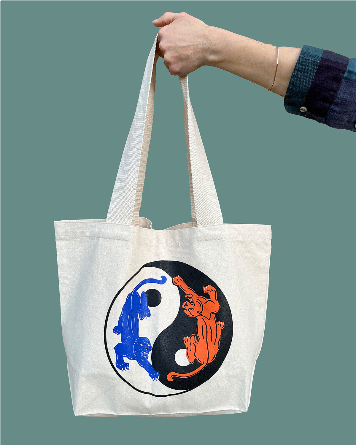 Organic Yin Yang Panther Tote