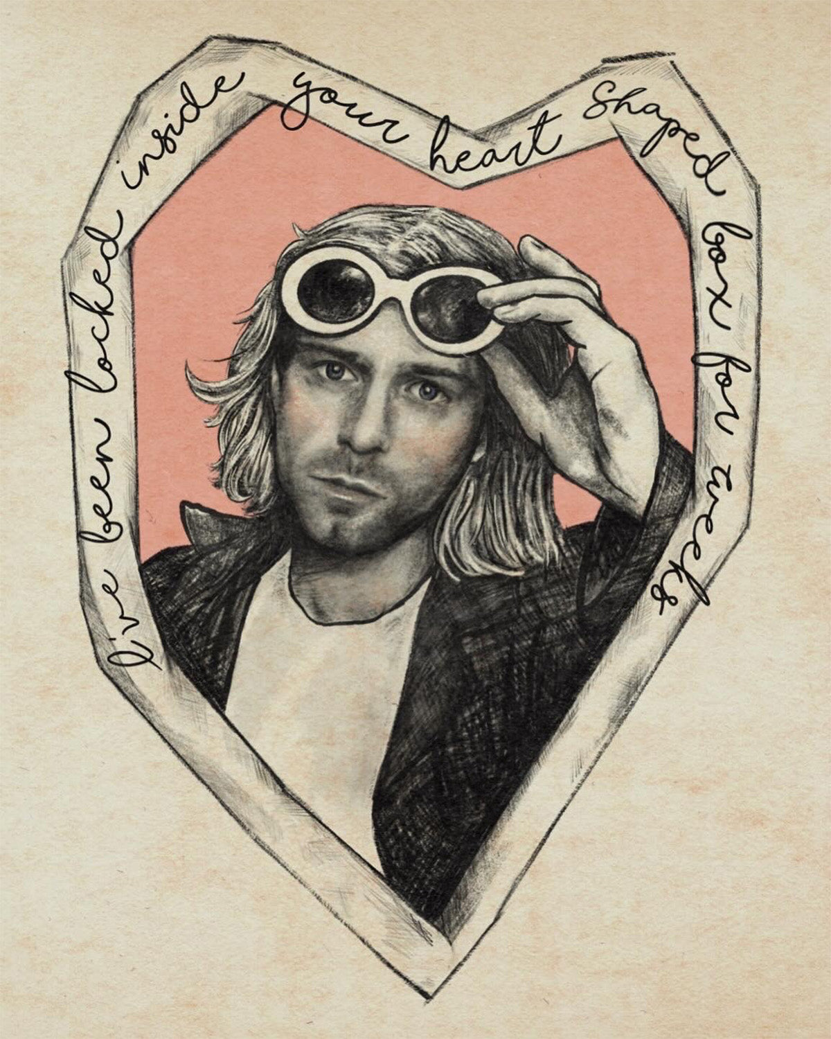 Kurt Cobain Nirvana Valentine’s Day Card