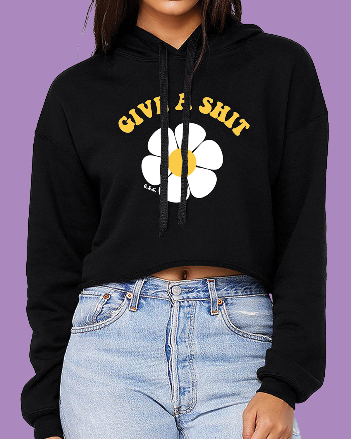 Give A Shit Crop Hoodie