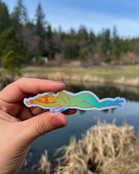 Flower Child Vinyl Holographic Sticker