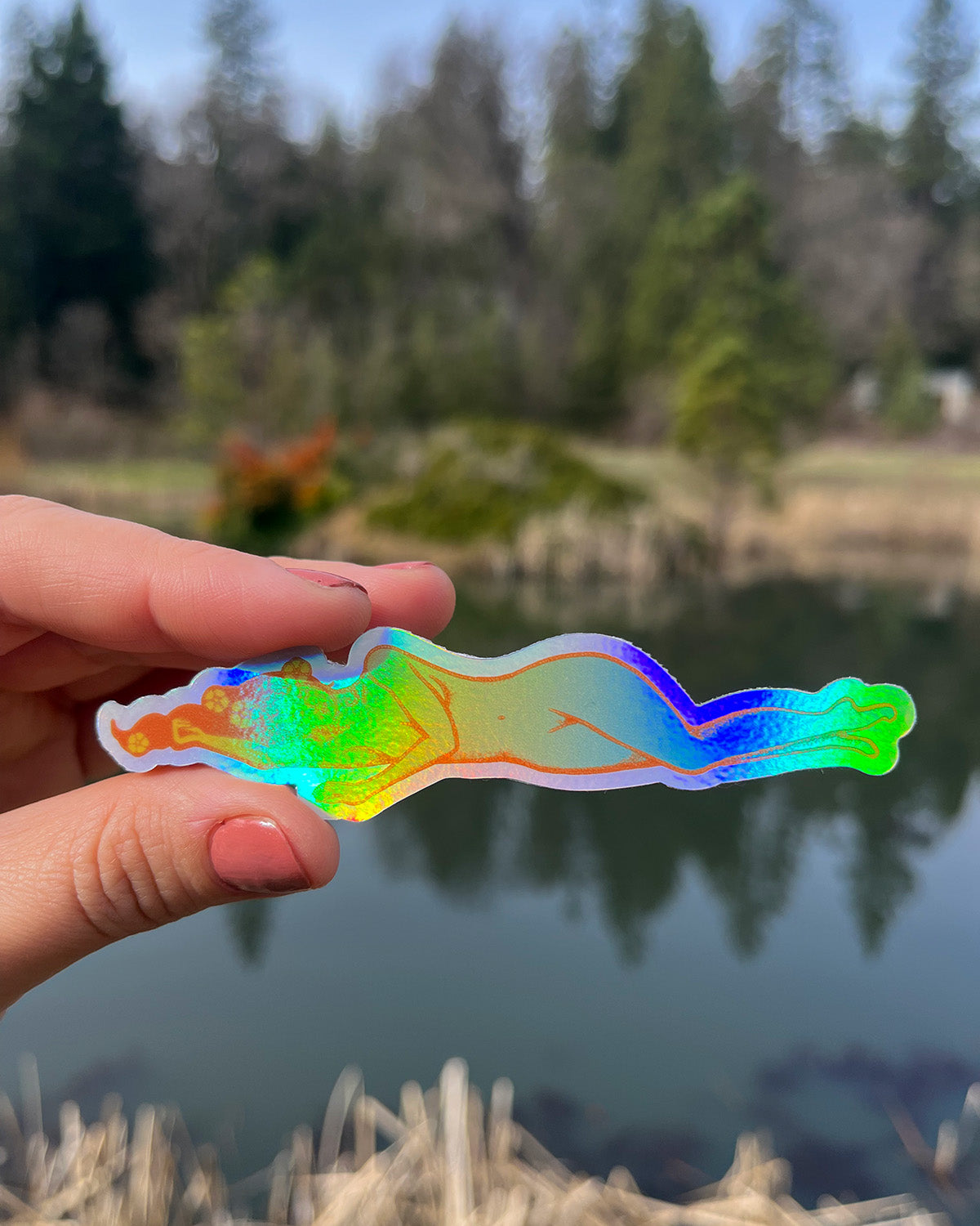 Flower Child Vinyl Holographic Sticker