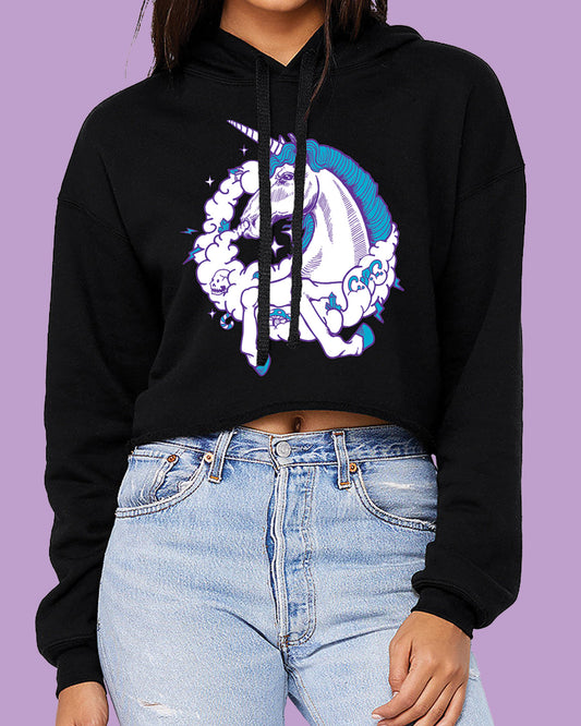 Unicorn Crop Hoodie